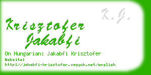 krisztofer jakabfi business card